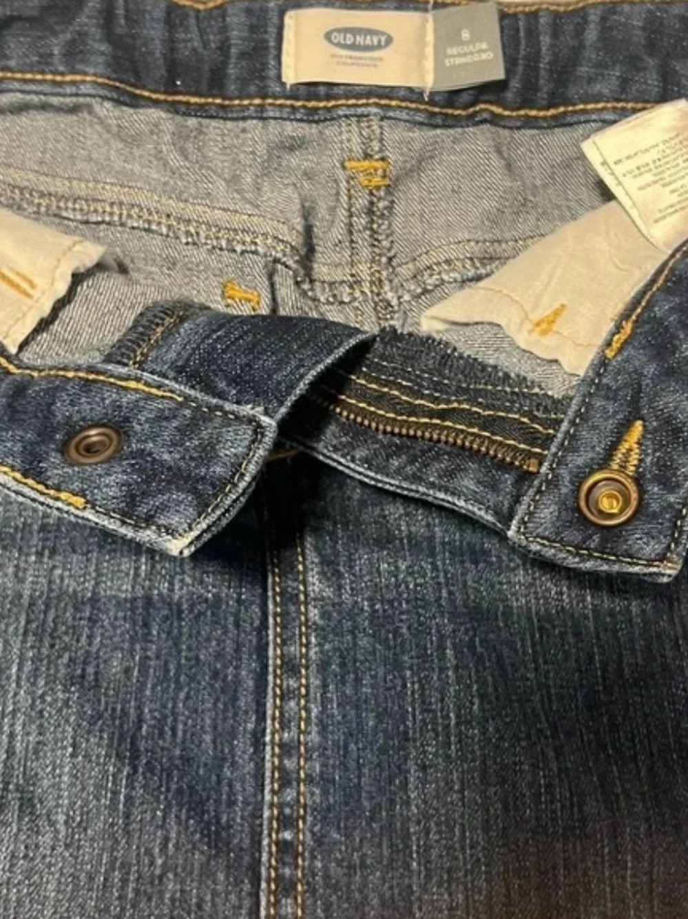 Old Navy Blue Denim A-Line Mini Skirt